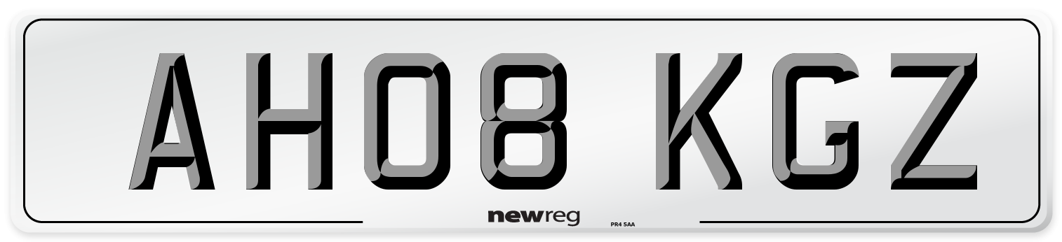 AH08 KGZ Number Plate from New Reg